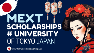 University of Tokyo MEXT Scholarships 2024 by Government of Japan