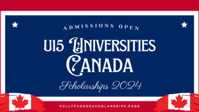 Canadian Scholarships 2024 at U15 Group of Research Universities